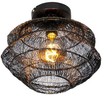 Oosterse plafondlamp zwart 25 cm - Vadi