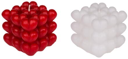 OOTB Bubbelkaars hart 6x6cm verschillende