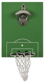 OOTB Flesopener voetbalveld met goal 20x15cm groen