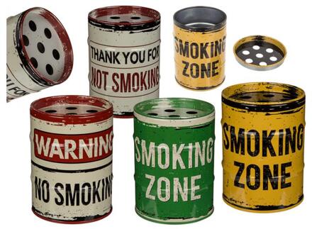 OOTB Metalen asbak olievat Ø7,5cm 4 ass. verschillende