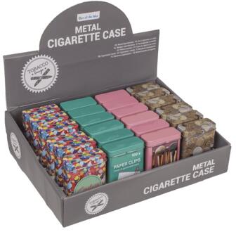 OOTB Sigarettendoosje metaal 10x7cm verschillende
