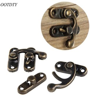 OOTDTY 12X Antieke Decoratieve Sieraden Wijn Houten Doos Hasp Klink Haak + Schroeven