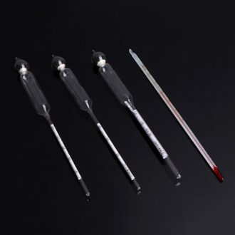 OOTDTY 3 Pcs 0-100% Hydrometer Alcoholmeter Tester Set Alcohol Concentratie Meter + Thermometer