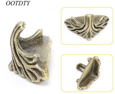 OOTDTY 30 stks Decoratieve Sieraden Geschenkdoos Hout Case Voeten Been Hoek Protector19mm x11mm