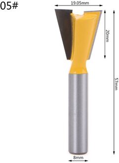 Ootdty 8Mm Schacht Grade Industriële Staaf Zwaluwstaart Router Bit Zwaluw Staart Houtbewerking Etsen Frezen Voor Hout Snijder 20mm