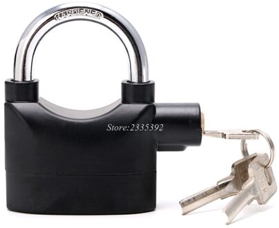 (Ootdty) Black Waterdichte Sirene Alarm Hangslot Alarm Slot Voor Motorfiets Fiets Perfecte Beveiliging Met 110dB Alarm APR14_17