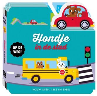 Op de weg - Hondje in de stad
