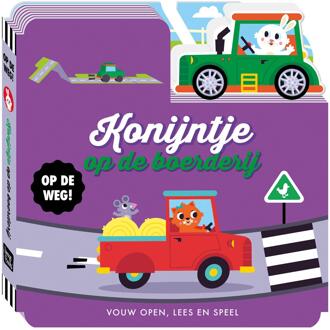 Op de weg - Konijntje op de boerderij