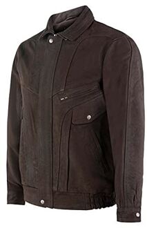 Op maat gemaakt bomberjack van nappaleer Bruin - XS
