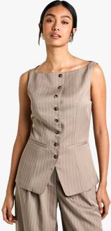 Op Maat Gemaakt Streepjestank, Mocha - 38