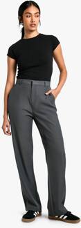 Op Maat Gemaakte Slim-Fit Broek Met Rechte Pijpen, Charcoal - 36