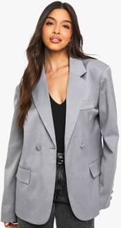 Op Maat Gemaakte Wrapblazer Met Ingesnoerde Taille, Grey Marl - 36