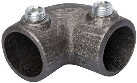 Op=Op | Leen Bakker - 1 Bocht 90° Gewalst Staal Ø28mm - Metaal - Grijs