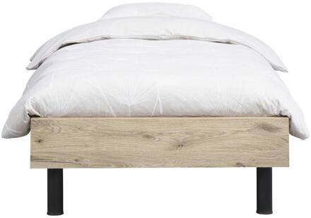 Op=Op | Leen Bakker - Bed Nova - Eikenkleur - 90x200 Cm - Spaanplaat - Bruin
