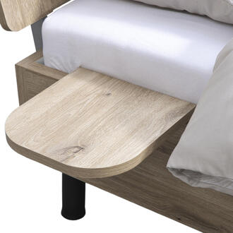 Op=Op | Leen Bakker - Bedplankje Nova - Eikenkleur - 2 Stuks - Spaanplaat - Bruin - 29.8x30x2.2 Cm