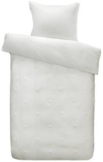 Op=Op | Leen Bakker - Dekbedovertrek Eva - 140x200/220 Cm - Katoen - Wit