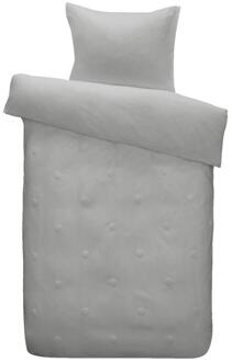 Op=Op | Leen Bakker - Dekbedovertrek Eva - Licht - 140x200/220 Cm - Katoen - Grijs