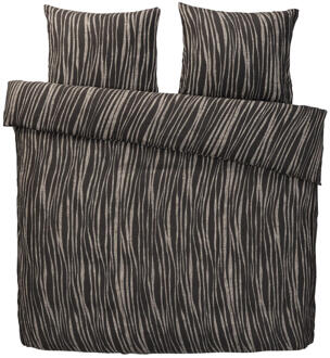 Op=Op | Leen Bakker - Dekbedovertrek Milaan - Antraciet - 240x200 Cm - Katoen/Polyester - Grijs