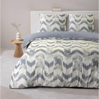 Op=Op | Leen Bakker - Dekbedovertrek Viggo - 240x220 Cm - Polyester - Blauw