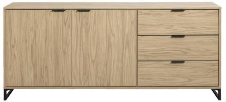 Op=Op | Leen Bakker - Dressoir Lucca - Eikenkleur - 82x185x48 Cm - MDF - Bruin#Beige