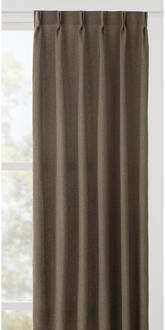 Op=Op | Leen Bakker - Gordijnstof Lizzy Lichtdoorlatend - Donker - Polyester - Grijs - B140 Cm