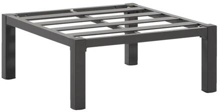 Op=Op | Leen Bakker - Hocker Ardeche - 72x72x30 Cm - Aluminium/Rope - Grijs