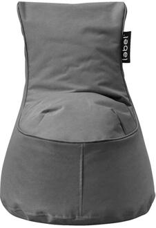 Op=Op | Leen Bakker - Lebel Loungestoel Mini - Antraciet - 65x52x52 Cm - Polyester - Grijs