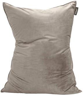 Op=Op | Leen Bakker - Lebel Zitzak Teddy/velours- 100x150 Cm - Polyester - Taupe