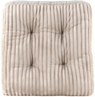 Op=Op | Leen Bakker - Matraskussen Cara - 45x45x8 Cm - Polyester - Beige