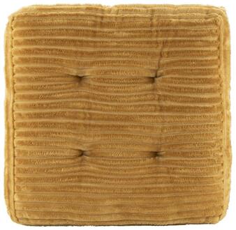 Op=Op | Leen Bakker - Matraskussen Cara - Oker - 45x45x8 Cm - Polyester - Oranje