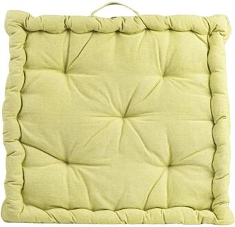 Op=Op | Leen Bakker - Matraskussen Mika - Lime - 45x45 Cm - Katoen - Groen - 10x45x45 Cm