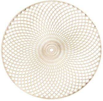 Op=Op | Leen Bakker - Placemat Christie - Imitatieleer - Ø38 Cm (1 Stuk) - PU - Goudkleurig