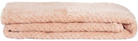 Op=Op | Leen Bakker - Plaid Ilona - 130x170 Cm - Polyester - Roze
