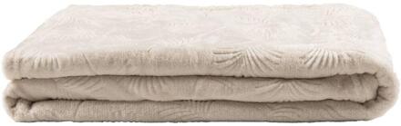 Op=Op | Leen Bakker - Plaid Jerdy - 130x170 Cm - Flanel - Beige