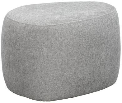 Op=Op | Leen Bakker - Poef Kacy - Licht - 38x60x48 Cm - Stof - Grijs