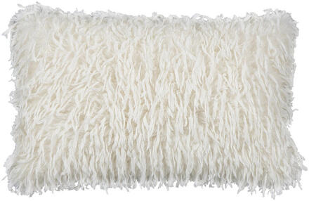 Op=Op | Leen Bakker - Sierkussen Jildou - Of-white - 30x50 Cm - Polyester - Wit