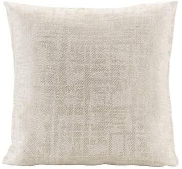 Op=Op | Leen Bakker - Sierkussen Lucia - Goudkleur/crème - 45x45 Cm - Polyester - Crème#Goudkleurig