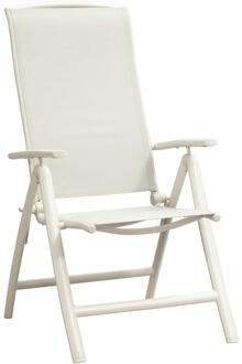 Op=Op | Leen Bakker - Terrasstoel Cannes 7-standen - Mat Zand - Aluminium/Textileen - Beige - 67x60x114 Cm