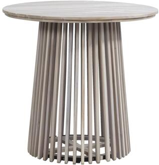 Op=Op | Leen Bakker - Tuintafel Saône - Acacia - 76xØ80 Cm - Hout - Grijs