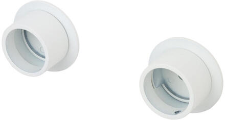 Op=Op | Leen Bakker - Wandbeslag Gordijnroede - - Ø28mm - S/2 (2016370) - Metaal - Wit