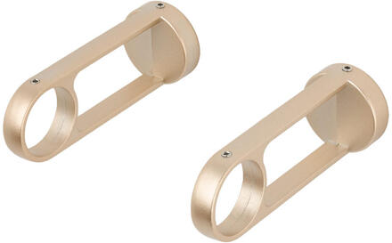 Op=Op | Leen Bakker - Wandsteun Gordijnroede Oval - Rosé Goud - Ø28mm - S/2 (2016356) - Metaal - Roze#Goudkleurig