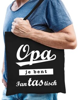 Opa fantastisch cadeau tas zwart katoen - Feest Boodschappentassen