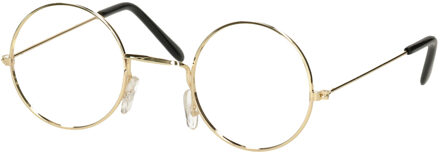 Opa / oma feest bril voor volwassenen - metaal - zonder glas - tuinpop - bejaarde man/vrouw