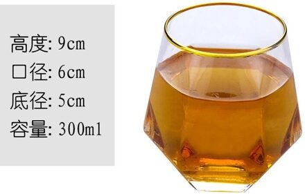 Opaal Home Pyrex Glas Creativiteit Gold Whisky Glas Kristal Oceaan Glas Hexagon Ronde Bier Glas