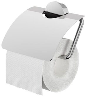 Opal Toiletrolhouder - Met Klep - Chroom Zilver