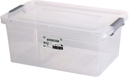 Opberg box - 15 ltr - 42 x 28 x 42 cm - deksel en clips