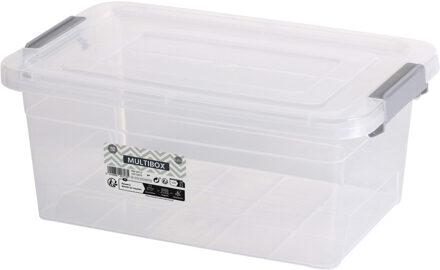 Opberg box - 5 ltr - 30 x 20 x 13 cm - deksel en clips