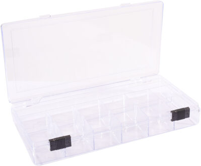 Opberg/sorteer box/dozen met 13 vakken 20 cm Transparant
