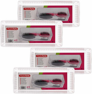 Opbergbakje - 24x - mandje - organizer - 26x11 cm - transparant