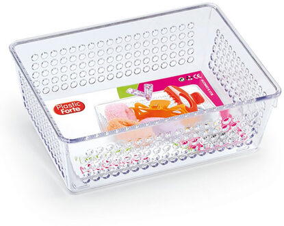 Opbergbakje - mandje - organizer - 18x13 cm - transparant